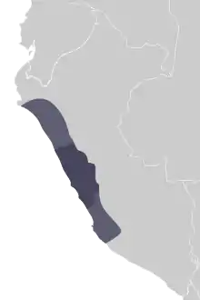 Map showing the extent of the Chavín culture