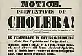 Hand bill from the New York City Board of Health, 1832—the outdated public health advice demonstrates the lack of understanding of the disease and its causative factors.