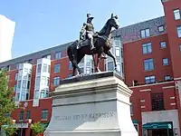 Equestrian statue of Harrison in Cincinnati, by Louis Rebisso