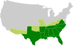 Map of the Confederate States