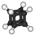A schematic depiction of a cubane molecule