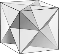 Two tetrahedra in a cube