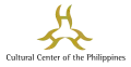 Logo of the Cultural Center of the Philippines, with three rotated occurrences of the Baybayin ka letter.