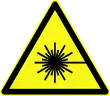 European laser warning symbol