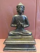 Room 33 - Gilded bronze statue of the Buddha, Dhaneswar Khera, India, 5th century AD