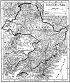 Map of the three provinces of Northeast China (1911)