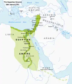 Egyptian territory under the New Kingdom, c. 15th century BC