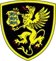 Yellow griffin pictured in the logo of the Estonian Internal Security Service.