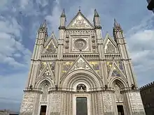Orvieto Cathedral (1310–), with polychrome mosaics