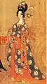A noble lady from the painting Bodhisattva Who Leads the Way, Five Dynasties and Ten Kingdoms.