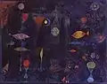 Fish Magic, Paul Klee, oil and watercolour varnished, 1925