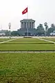 Flag of Vietnam in front of the Ho Chi Minh Mausoleum