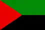 Also called ‘red, green and black’, this flag is used by the independence movement.