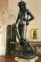 David; by Donatello; c. 1460s; bronze; height: 1.6 m; Bargello (Florence)