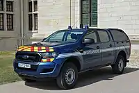 Ford Ranger double cab in French National Gendarmerie livery