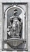 Fortitude by Giuseppe Torretto, on the facade of the Gesuati church, Venice (1737)