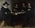 Four officers of the Amsterdam Coopers and wine-rackers Guild by Gerbrand Jansz van den Eeckhout, c. 1660