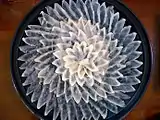 Plate of fugu sashimi