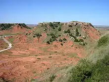 Mesas rise above one of Oklahoma's state parks.