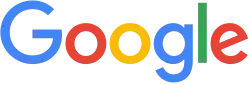 Each letter of "Google" is colored (from left to right) in blue, red, yellow, blue, green, and red.