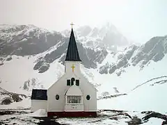 The Norwegian Church in Grytviken (built in 1913).