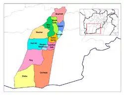 The district in the map of Helmand Province