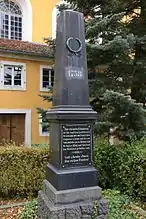 Memorial to the soldiers commanded by Siegmund  (Simon) von Langer in the Hochkirch cemetery