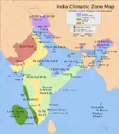 "India Climatic Zone Map".