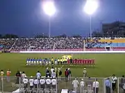 Stadium interior, photographed from the grandstand