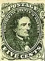 Jefferson Davis, 5 centThe first stamp, 1861