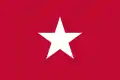 1819–1821  One of the flags of the Long Expedition, sometimes called the "second Republic of Texas", from 1819 to 1821. This flag was known as the Jane Long Flag, named after James Long's wife. This is also the first Lone Star flag.