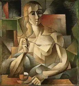 Jean Metzinger, 1911, Le goûter (Tea Time), oil on canvas, 75.9 x 70.2&nbsp;cm, Philadelphia Museum of Art