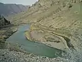 Aras River on the Iranian border near Julfa