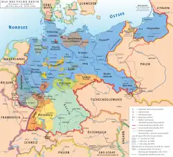 Map of the Weimar Republic