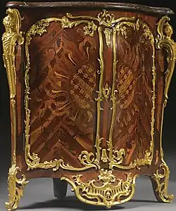 An encoignure by royal cabinetmaker Jean-Pierre Latz (circa 1750)