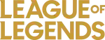 Game logo reading "League of Legends" in gold text