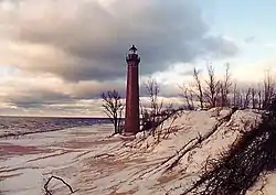The Little Sable Point Light Station on Lake Michigan in Oceana County