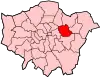 Location of the London Borough of Newham in Greater London