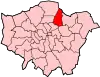 Location of the London Borough of Waltham Forest in Greater London