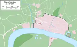 Old St Paul's Cathedral is located in City of London in 1300