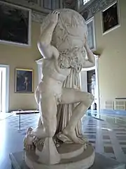 Farnese Atlas, ancient Roman sculpture of Atlas holding up a celestial globe.