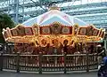 The carousel at the amusement park