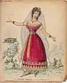 Madame Vestris in the burlesque Prometheus and Pandora, an 1831 print