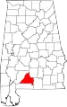 State map highlighting Conecuh County