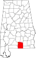 State map highlighting Covington County