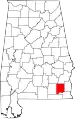 State map highlighting Dale County