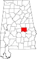 State map highlighting Elmore County