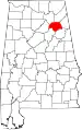 State map highlighting Etowah County