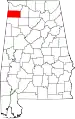 State map highlighting Franklin County