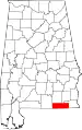 State map highlighting Geneva County